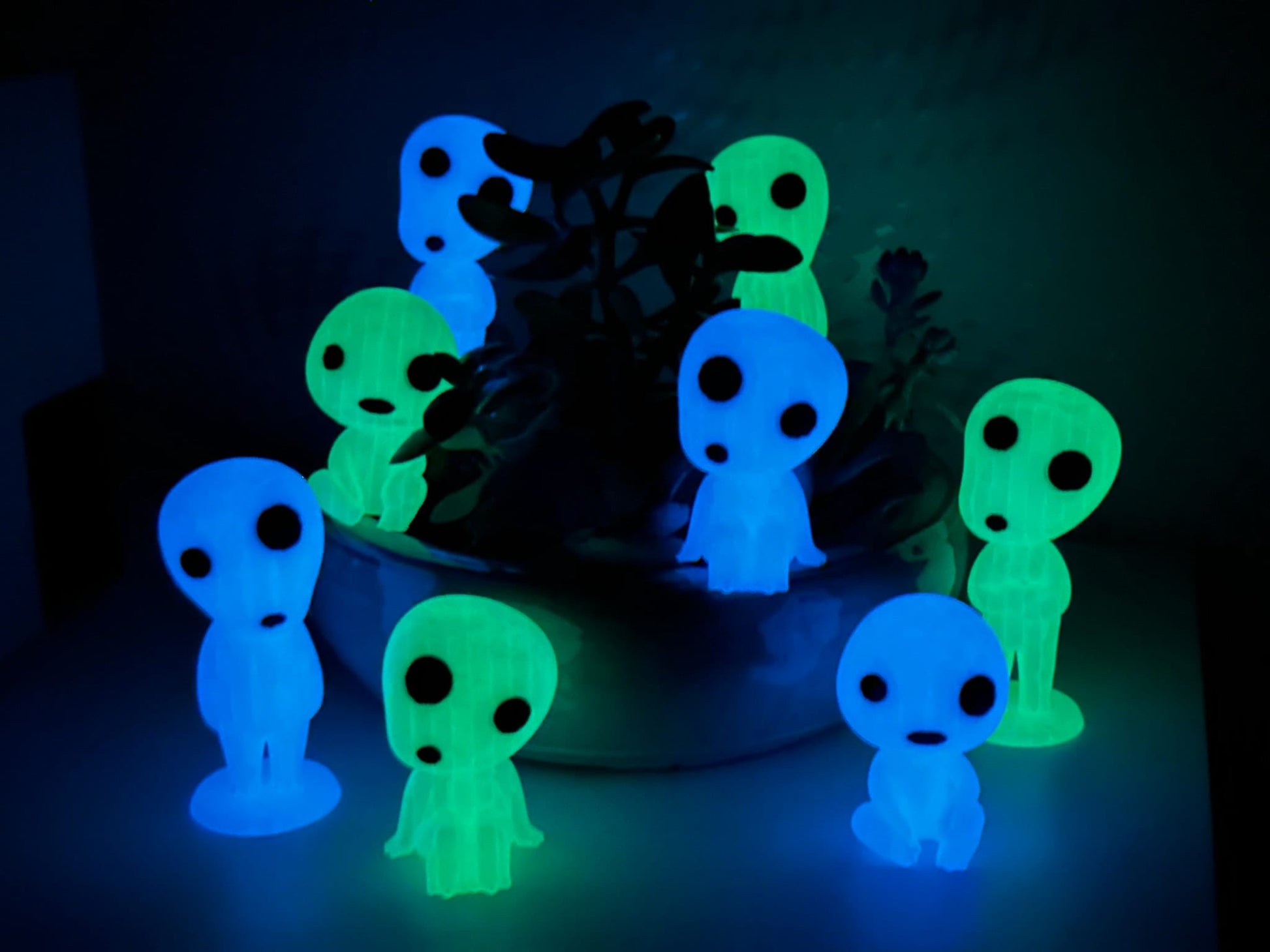 Kodama phosphorescent ghibli princesse mononoké décoration plantes