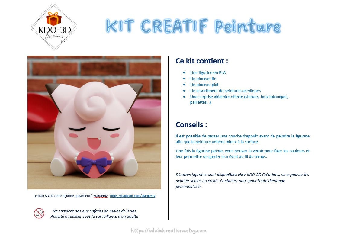 Kit Créatif de Peinture Mélofée - Pokemon pour Enfant à personnaliser, colorier ou peindre