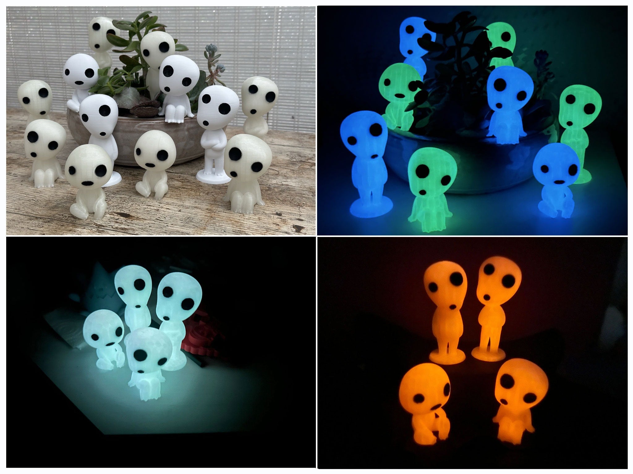 Kodama phosphorescent ghibli princesse mononoké décoration plantes