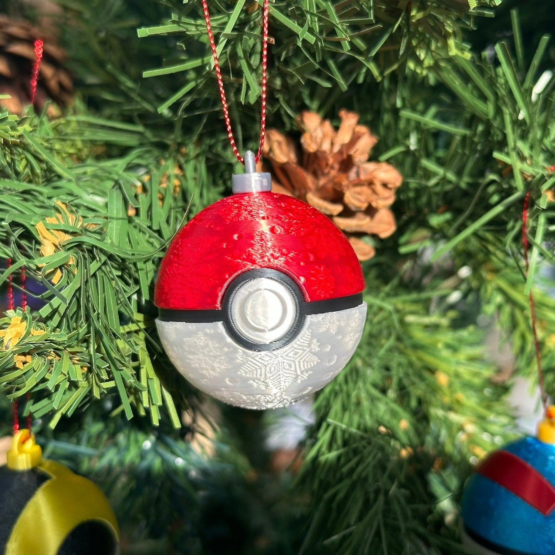 Boules de Noël Pokeball, décorations pour le sapin Pokémon