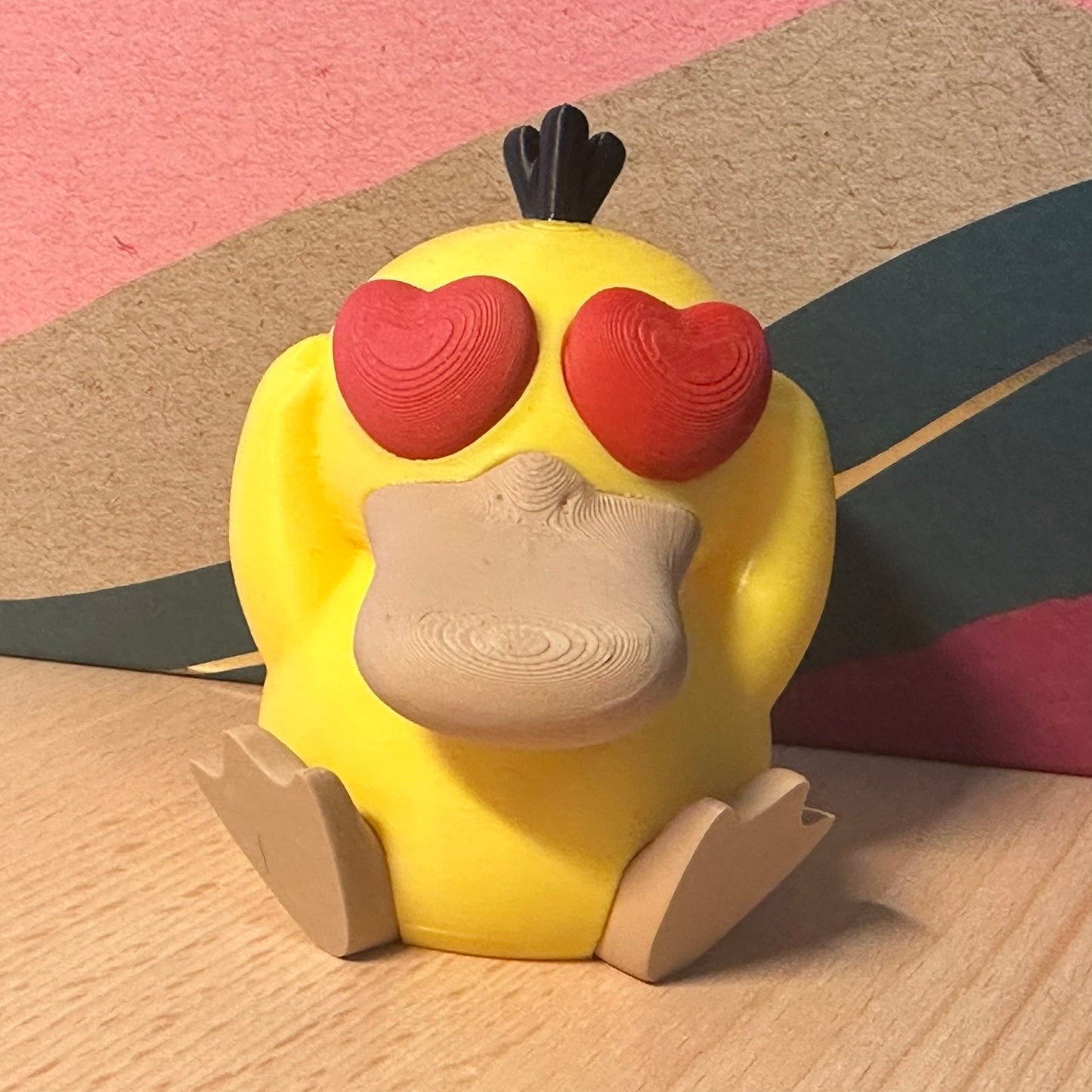 Figurine Psykokwak d'amour, cadeau Pokémon parfait pour la Saint-Valentin ! Valentine Psyduck