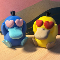 Figurine Psykokwak d'amour, cadeau Pokémon parfait pour la Saint-Valentin ! Valentine Psyduck