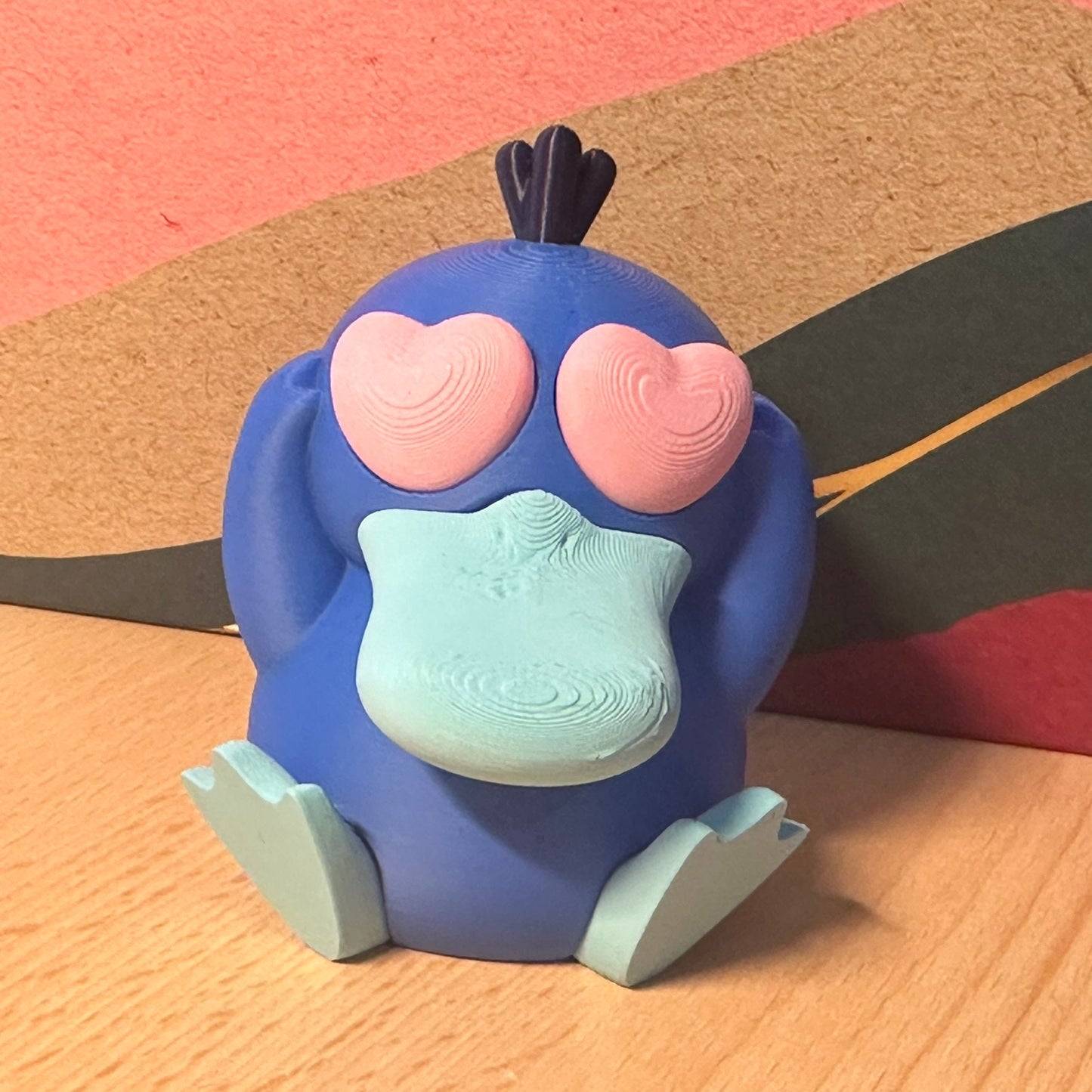 Figurine Psykokwak d'amour, cadeau Pokémon parfait pour la Saint-Valentin ! Valentine Psyduck