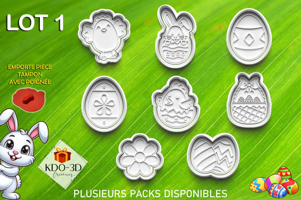 Emporte-pièces spécial fête de Pâques - Pack 1