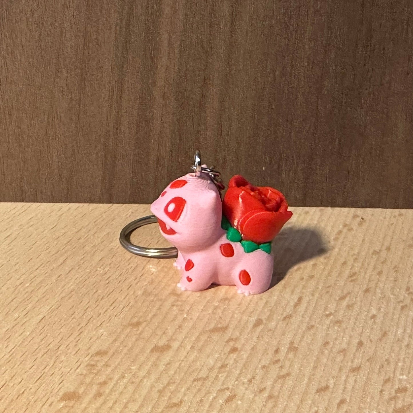 Porte-clés 3D Bulbizarre Rose Pokémon, Pokémon Pink Bulbasaur Keychain