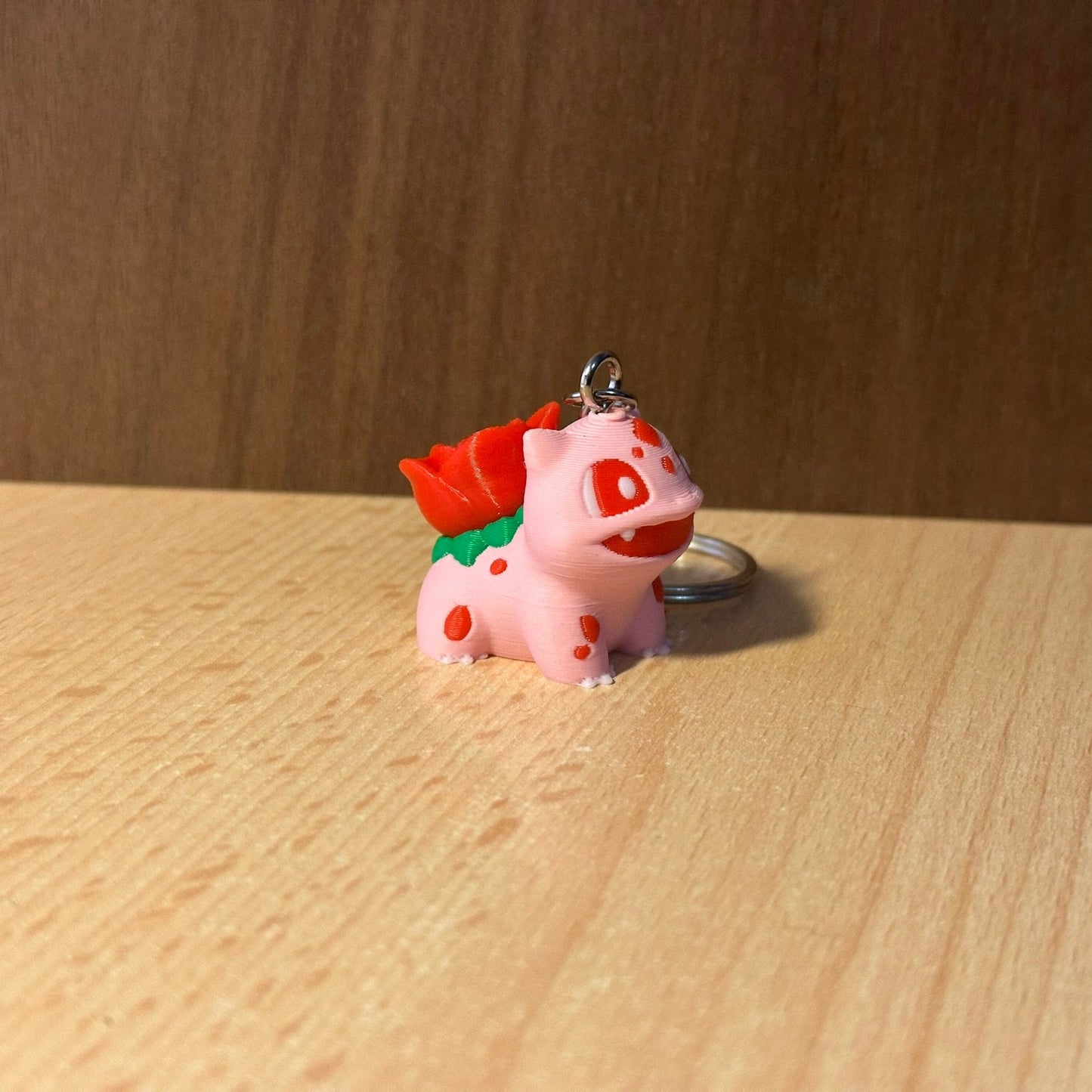 Porte-clés 3D Bulbizarre Rose Pokémon, Pokémon Pink Bulbasaur Keychain