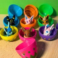 Oeufs de Pâques Mini figurines Pokémon : Pikachu, Bulbizarre, Evoli et ses évolutions