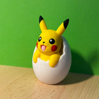 Figurine Pikachu dans son oeuf (de Pâques) - Édition Spéciale Pokémon