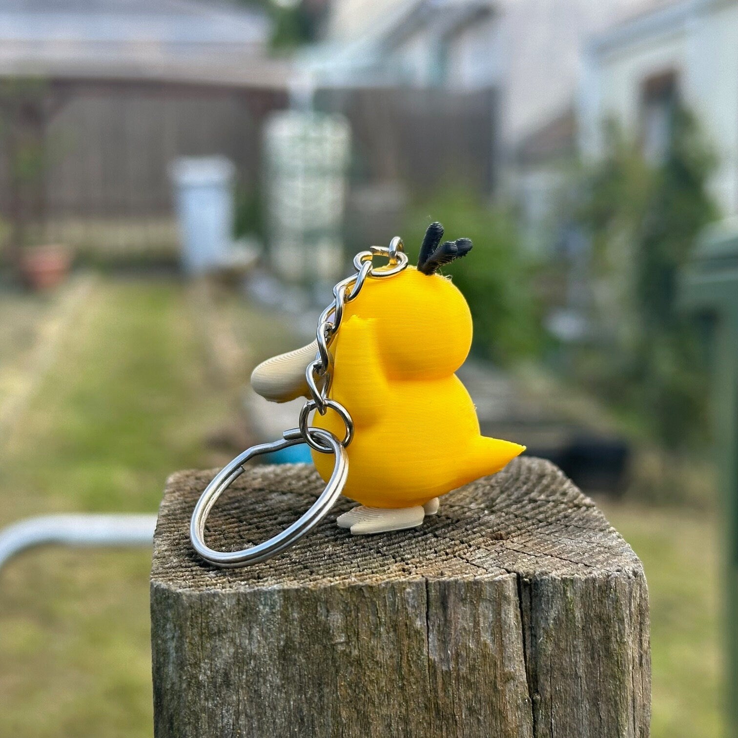 Porte-clés 3D Psykokwak Pokémon, Pokémon Psyduck Keychain