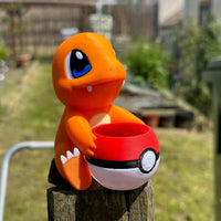 Pot de fleurs Salamèche avec sa pokeball - Pokemon charmander