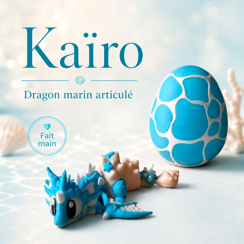 Kaïro  - Dragon Marin articulé | Figurine Dragon
