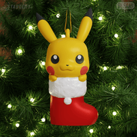 Boules Bottes de Noël Pokémon Evoli, Carapuce, Salamèche, Bulbizarre et Pikachu