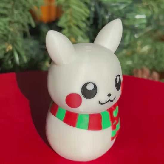 Figurine Pikachu Bonhomme de Neige - Édition Spéciale Noël | Figurine de Collection Pokémon