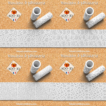 Christmas Rolling Pin – Snowmen, Candy Canes, and Christmas Tree Patterns