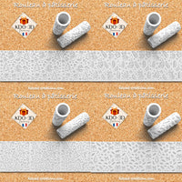 Rouleau à pâtisserie de Noël – Motifs de gui et boules de Noël